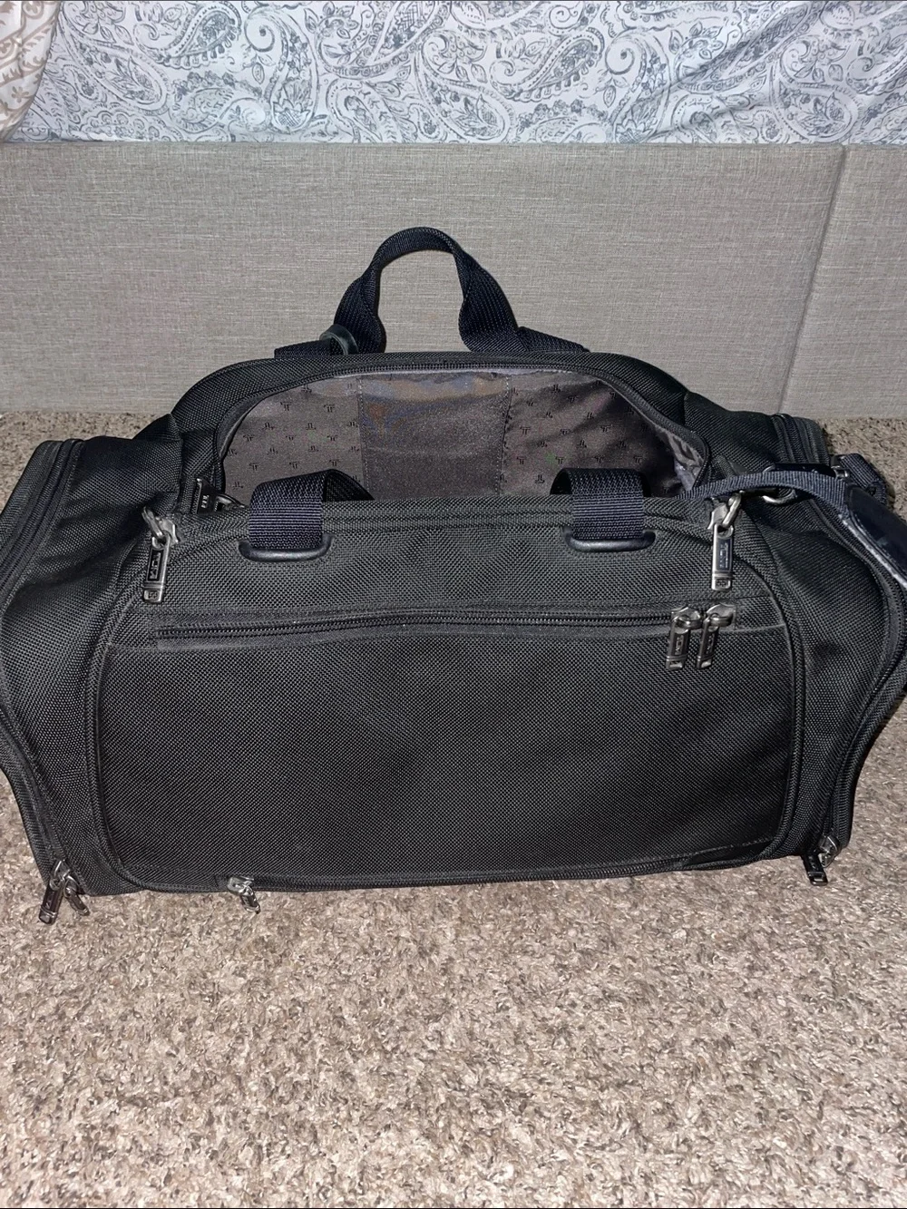 TUMI Black Travel Duffel Bag - Compact Carry-All